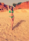 Kelly Brook bikini at the Beach in Malibu